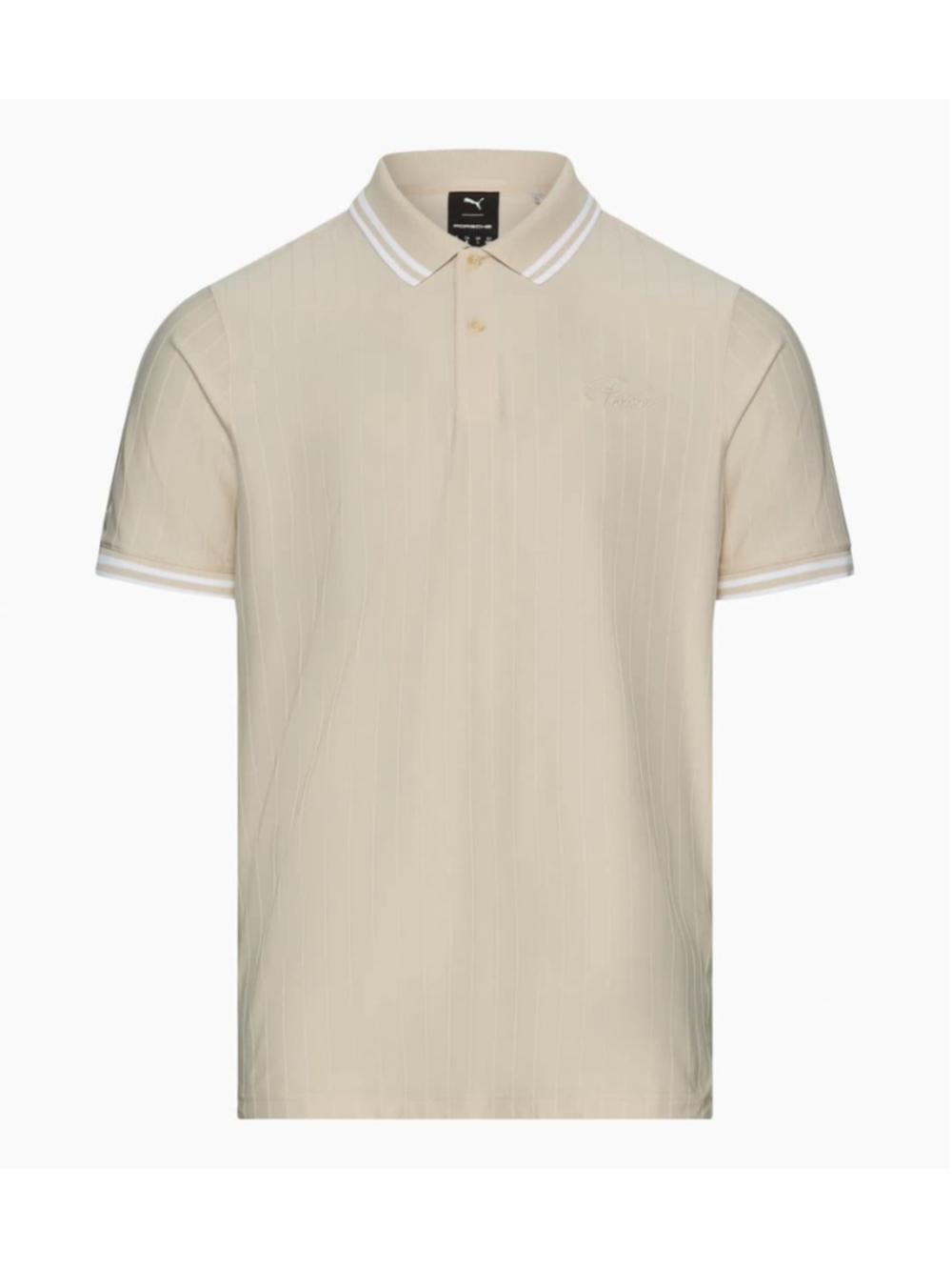 Puma x Porsche Legacy Pinstripe Polo Shirt – Desert Suede / Size XL